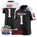 Roman Hemby Jersey #1 Indiana Hoosiers 2026 Peach Bowl Patch Stitched