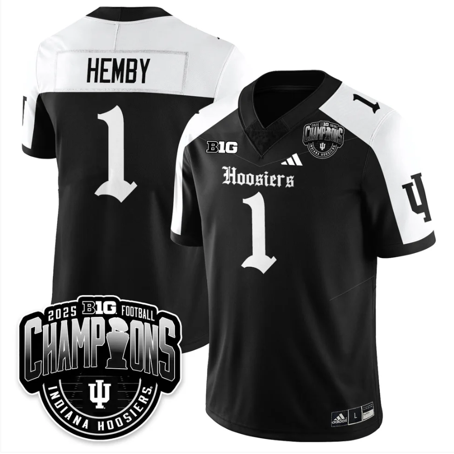 Roman Hemby Jersey #1 Indiana Hoosiers Gothic Big 10 Champions Stitched