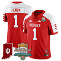 Roman Hemby Jersey #1 Indiana Hoosiers Rose Bowl 112th Patch Stitched