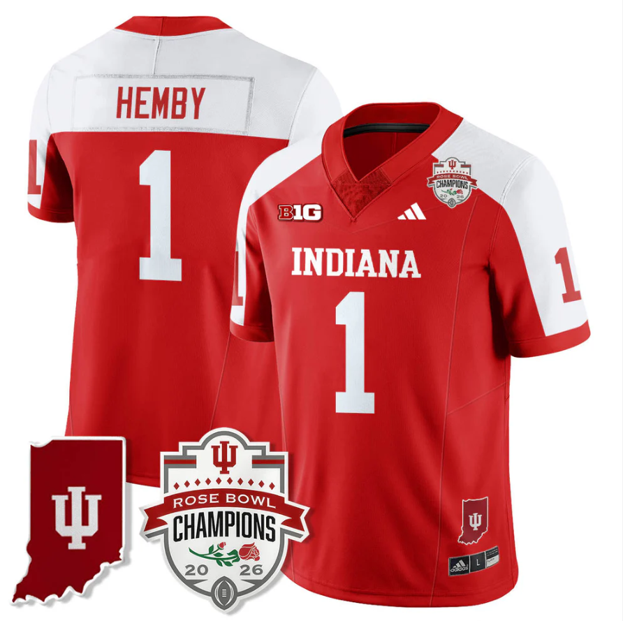 Roman Hemby Jersey #1 Indiana Hoosiers Rose Bowl Champions Stitched