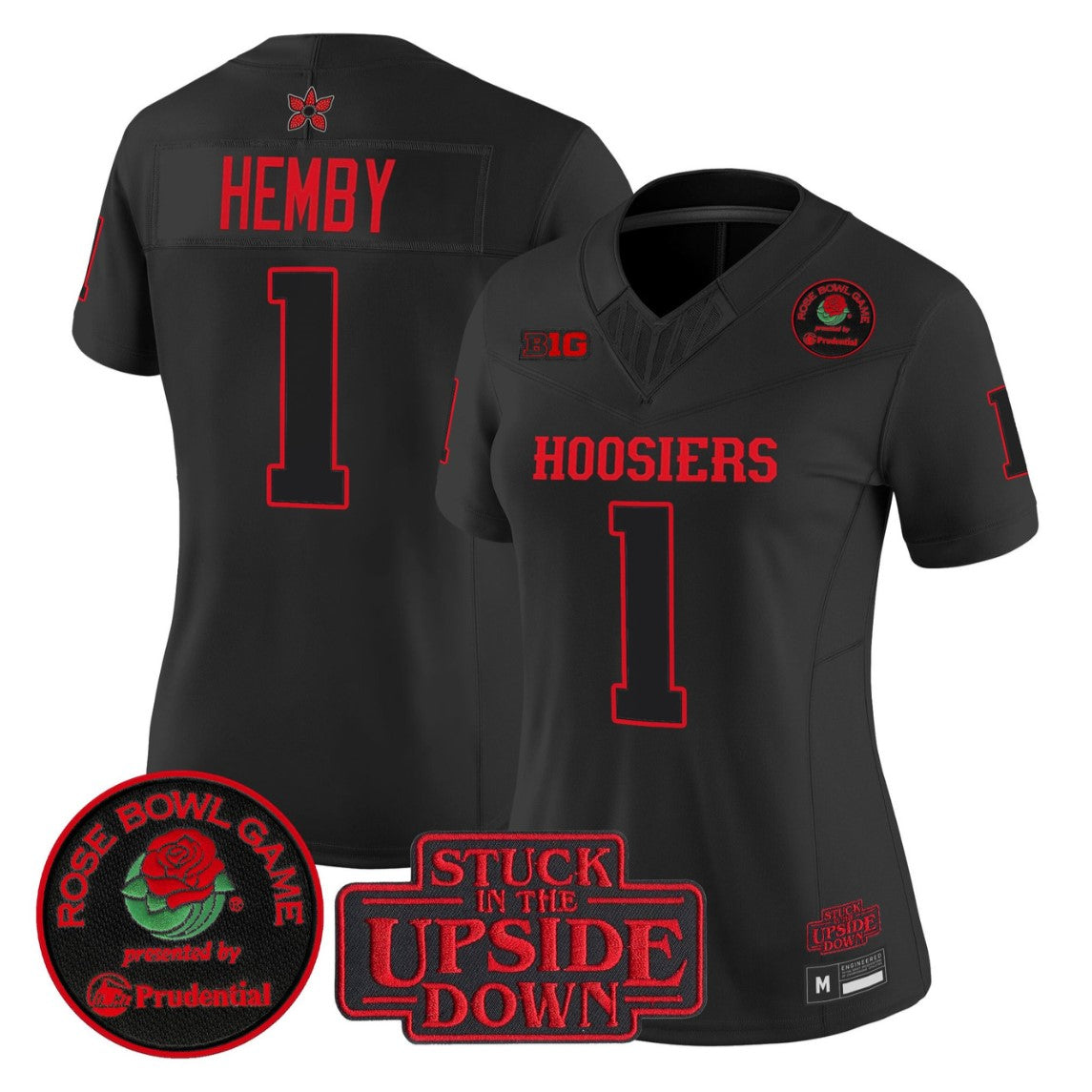 Roman Hemby Jersey #1 Indiana Hoosiers Stranger Things 2025 Rose Bowl Stitched