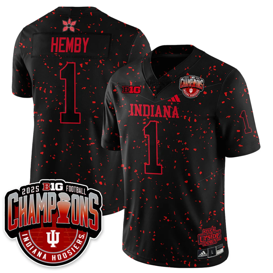 Roman Hemby Jersey #1 Indiana Hoosiers Stranger Things Big 10 Champions