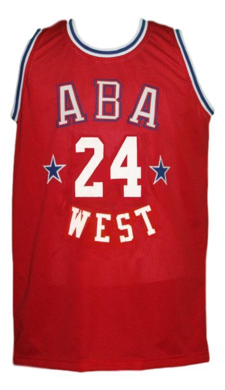 Ron Boone Jersey #24 Aba West All Star Basketball Sewn Red