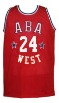 Ron Boone Jersey #24 Aba West All Star Basketball Sewn Red