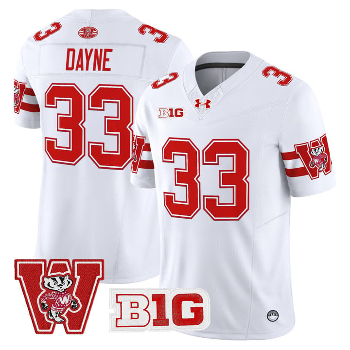 Ron Dayne Jersey #33 Wisconsin Badgers Throwback Stitched