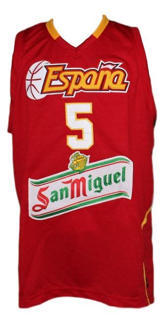 Rudy Fernandez Jersey #5 Team Spain Espana Basketball New Sewn Red