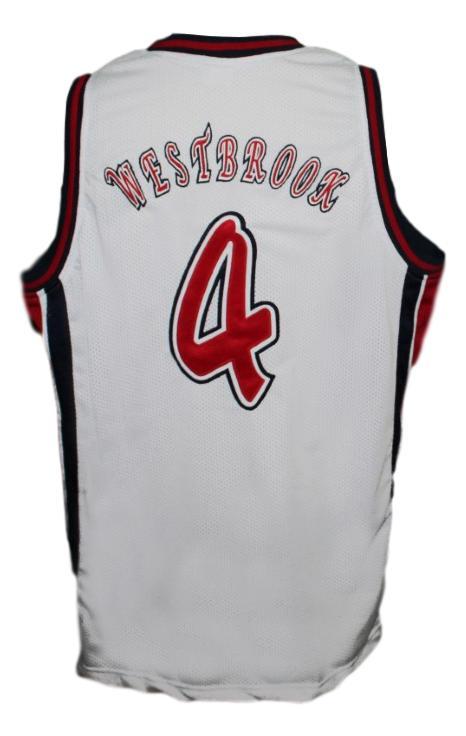 Russell Westbrook Jersey #4 Olympians HS Basketball Sewn White