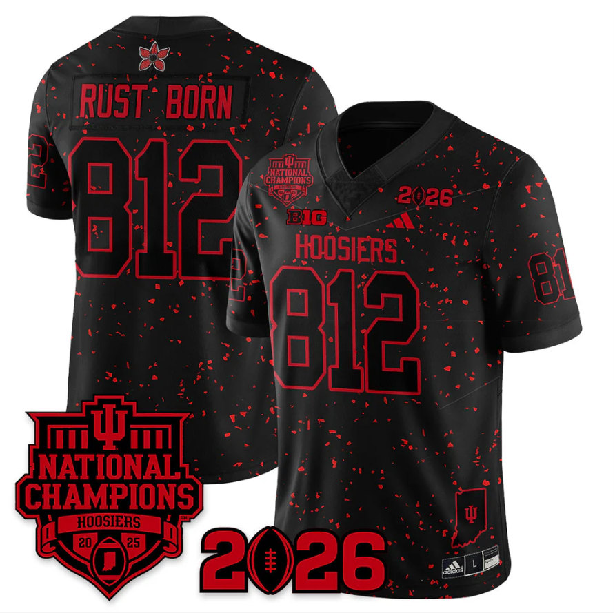 Rust Born Jersey #812 Hoosiers Stranger Things 2025 Champions Stitched