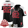 Rust Born Jersey #812 Indiana Hoosiers 2025 National Champions V2 Stitched