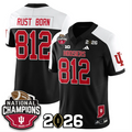 Rust Born Jersey #812 Indiana Hoosiers 2025 National Champions V3 Stitched