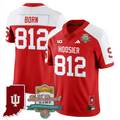 Rust Born Jersey #812 Indiana Hoosiers Rose Bowl 112th Patch Stitched