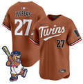 Ryan Jeffers Jersey #27 Minnesota Twins T.C. Bear Patch Vapor Premier Limited Stitched