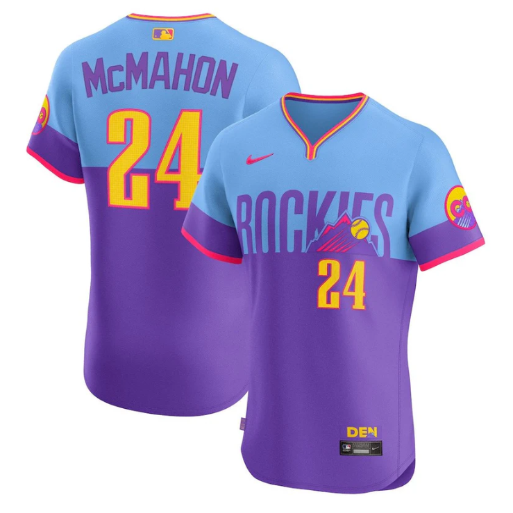 Ryan McMahon Jersey #24 Colorado Rockies 2025 City Connect Stitched Premier Elite