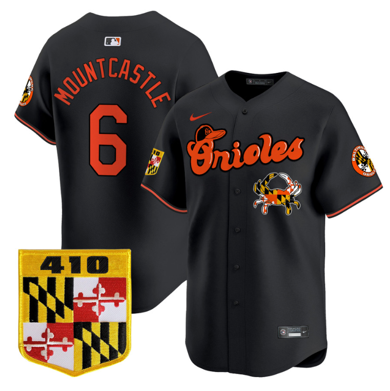 Ryan Mountcastle Jersey #6 Baltimore Orioles 410 & Chesapeake Crab Patch Limited Stitched
