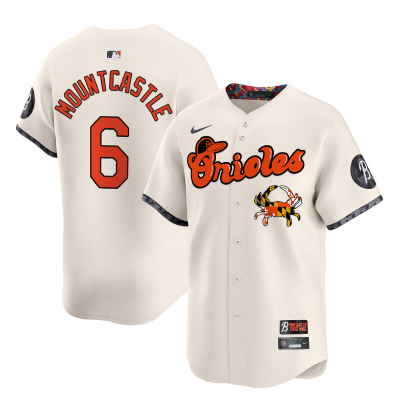 Ryan Mountcastle Jersey #6 Baltimore Orioles 410 & Chesapeake Crab Patch Limited Stitched