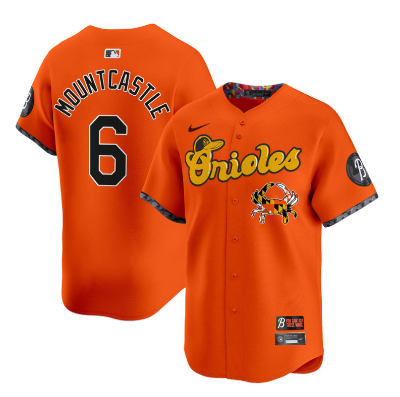 Ryan Mountcastle Jersey #6 Baltimore Orioles 410 & Chesapeake Crab Patch Limited Stitched