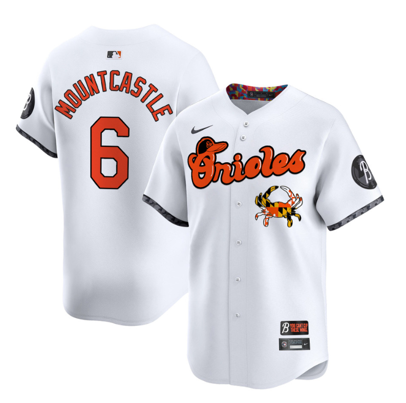 Ryan Mountcastle Jersey #6 Baltimore Orioles 410 & Chesapeake Crab Patch Limited Stitched