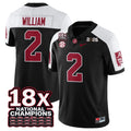 Ryan William Jersey #2 Alabama Crimson 18x-Time National Champions Stitched