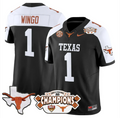 Ryan Wingo Jersey #1 Texas 2025 State Map Citrus Bowl Champions Stiched