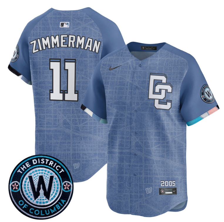 Ryan Zimmerman Jersey #11 Washington Nationals 2025 City Connect Premier Limited Stitched