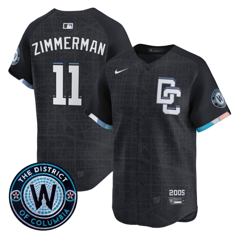 Ryan Zimmerman Jersey #11 Washington Nationals 2025 City Connect Premier Limited Stitched