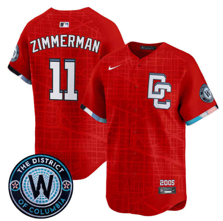 Ryan Zimmerman Jersey #11 Washington Nationals 2025 City Connect Premier Limited Stitched