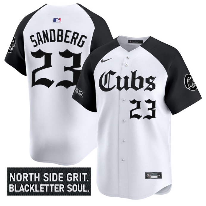 Ryne Sandberg Jersey #23 Chicago Cubs Gothic North Side Edition Vapor Limited Stitched