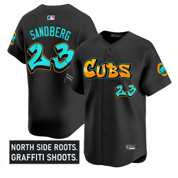Ryne Sandberg Jersey #23 Chicago Cubs Graffiti North Side Edition Stitched