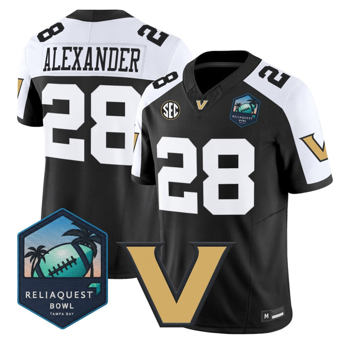 Sedrick Alexander Jersey #28 Vanderbilt Commodores 2025 ReliaQuest Bowl