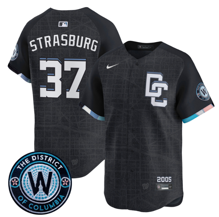 Stephen Strasburg Jersey #37 Washington Nationals 2025 City Connect Premier Limited Stitched