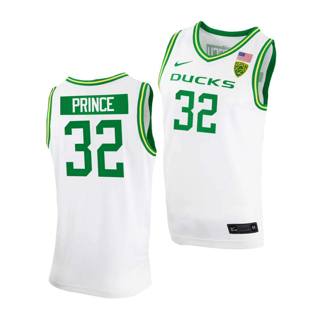 Sedona Prince Jersey Oregon Ducks College Basketball NCAA eligibility Jersey 2023 WNBA Draft White #32