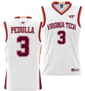 Sean Pedulla Jersey Virginia Tech Hokies College Basketball NIL Pick-A-Player White #3