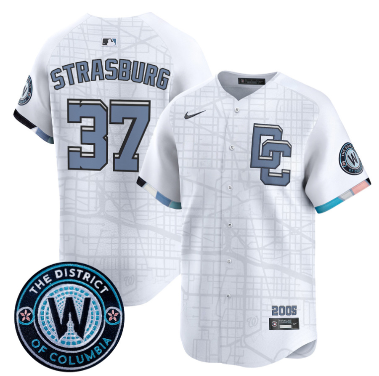 Stephen Strasburg Jersey #37 Washington Nationals 2025 City Connect Premier Limited Stitched