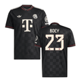 Sacha Boey #23 Bayern Munich 2025-26 Third Men Jersey – Black