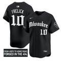 Sal Frelick Jersey #10 Milwaukee Brewers Gothic 414 Shadows Edition Black