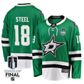 Sam Steel 18 Dallas Stars 2025 STANLEY CUP Final Patch Home Men Jersey Black