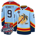 Sam Bennett Jersey #9 Florida Panthers 2025 Stanley Cup Back To Back Blue
