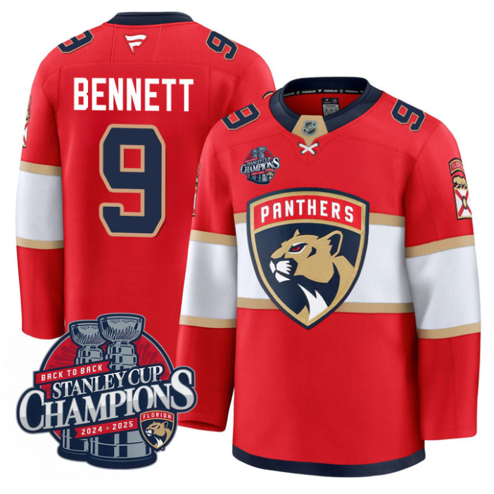 Sam Bennett Jersey #9 Florida Panthers 2025 Stanley Cup Back To Back Blue