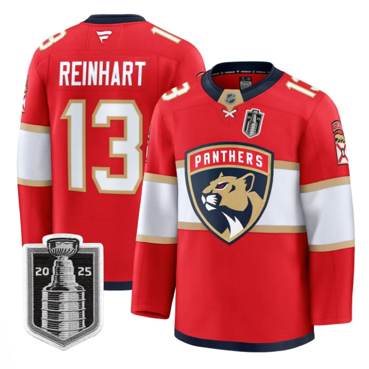Sam Reinhart Jersey #13 Florida Panthers 2025 Stanley Cup Final Stitched Blue