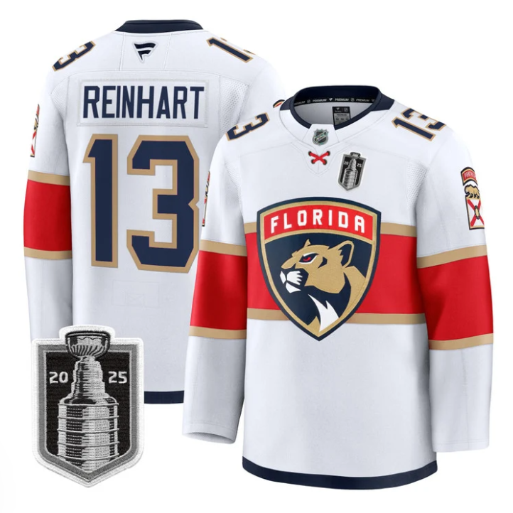 Sam Reinhart Jersey #13 Florida Panthers 2025 Stanley Cup Final Stitched Blue