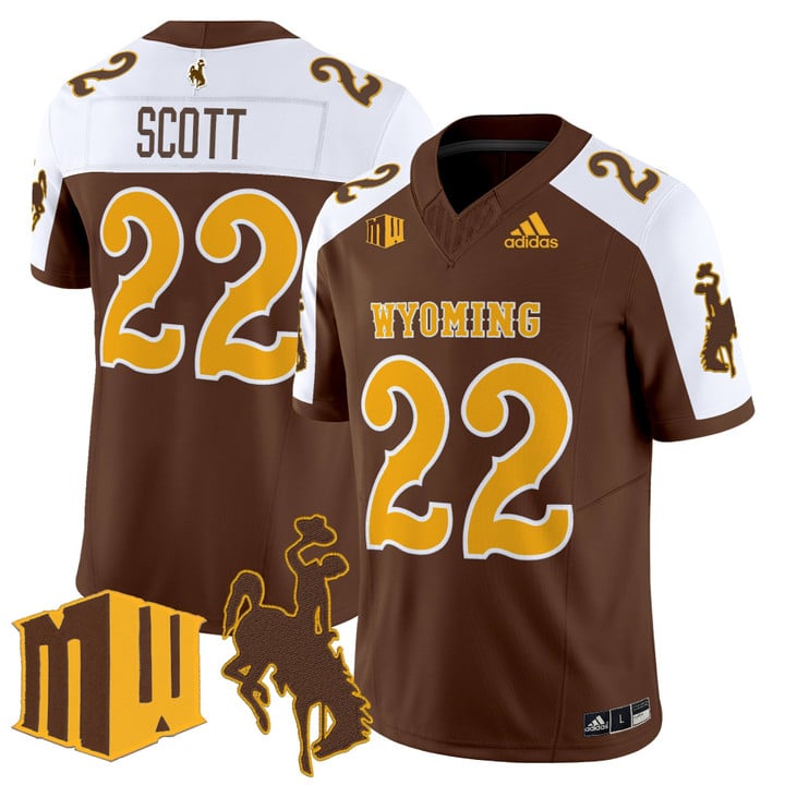 Sam Scott Jersey #22 Wyoming Cowboys 2025 Vapor Limited Stitched