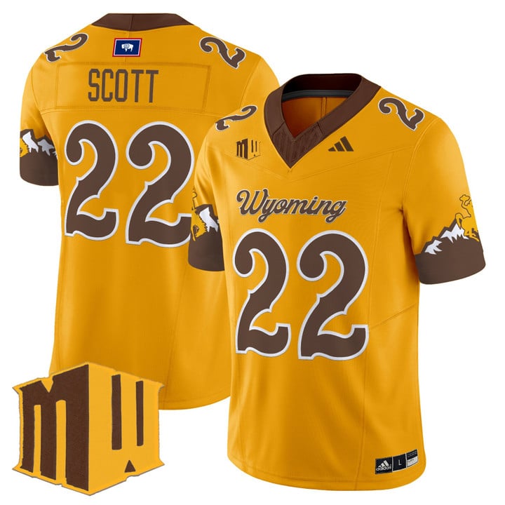 Sam Scott Jersey #22 Wyoming Cowboys 2025 Vapor Limited Stitched