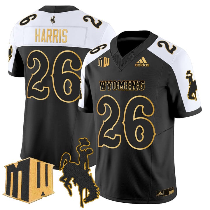 Samuel Harris Jersey #26 Wyoming Cowboys 2025 Gold Vapor Stitched
