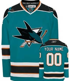 San Jose Sharks  Customized Blue Jersey Stitched