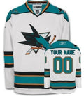 San Jose Sharks Customized White Jersey Stitched
