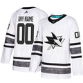 San Jose Sharks  White 2019 NHL All-Star Game Parley Custom Jersey Stitched