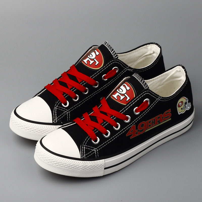 San Francisco 49ers Low Top Canvas Sport Sneakers Shoes For Men Women Fans