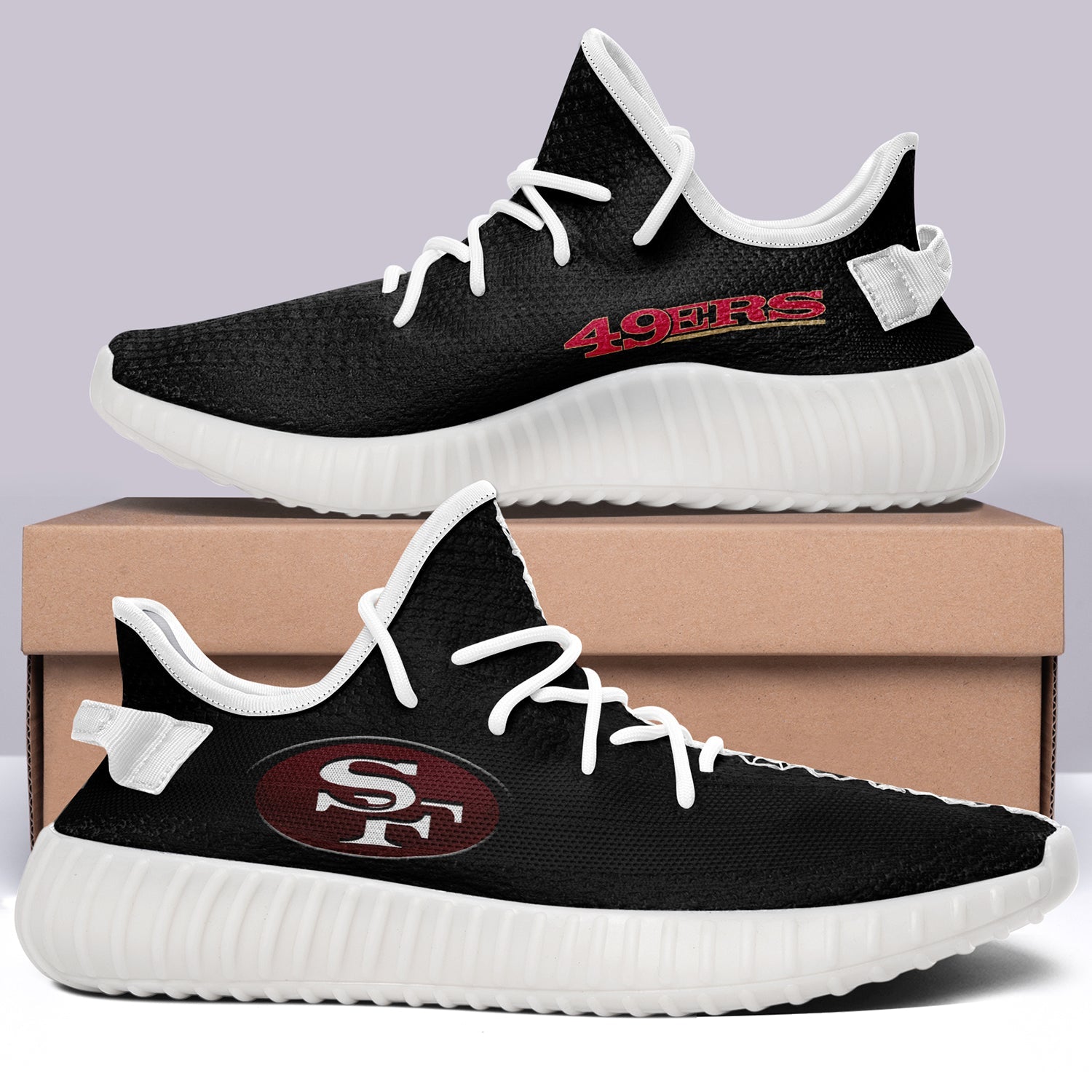 San Francisco 49ers NFL 350v Yeezy Sneakers For Men Women Fans