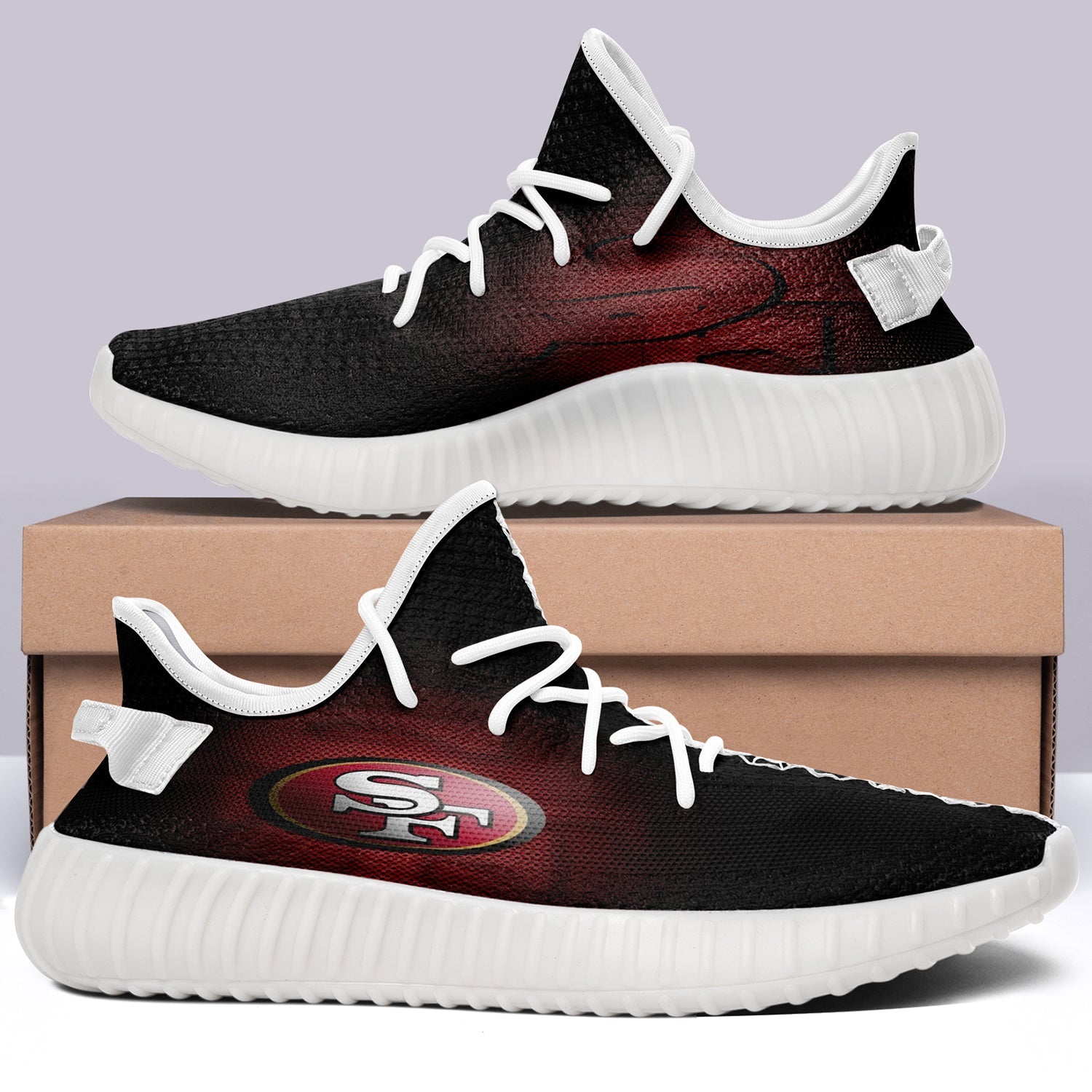 San Francisco 49ers V1 NFL 350v Yeezy Sneakers For Men Women Fans