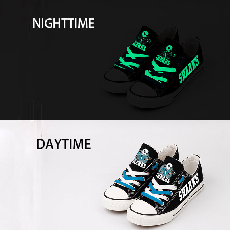 San Jose Sharks Low Top Canvas Sport Sneakers Shoes For Men Women Fans